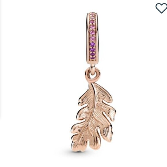 Oak leaf dangle charm - Picture 2 of 2